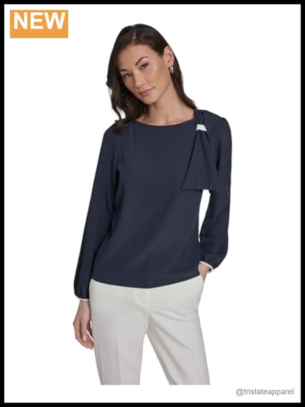 Long Sleeve Tie Blouse - Womens Workwear